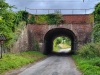 3.3 km The railway bridge, Ferry Road, South Stoke, looking east.The preferred GWR alignment turns left just by the mountain bike.