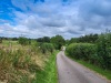 4.9 km Looking west down the lane from Little Stoke crossroads to Little Stoke Manor