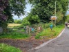 10.1.km Crowmarsh Gifford, looking towards Wallingford Bridge. The bridleway emerges to the left of the gates