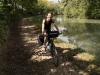 Rachel beside the canal
